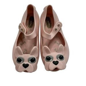 MINI MELISSA Ultragirl Dog Mary Jane Flat in Light Pink Size 7 Toddler Frenchie